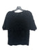 Nation Size S Black Cotton Distressed Boat Neck Fuzzy short sleeve Top Black / S