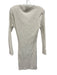 Ronny Kobo Size L Off White Viscose Ribbed Long Sleeve Dress Off White / L