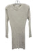 Ronny Kobo Size L Off White Viscose Ribbed Long Sleeve Dress Off White / L