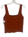 Vince Size L Rust Viscose Square Neck Sleeveless Top Rust / L