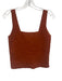 Vince Size L Rust Viscose Square Neck Sleeveless Top Rust / L