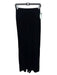 MNG Size XS Black Poly Blend Elastic Waist Velvet Wide Leg Pants Black / XS