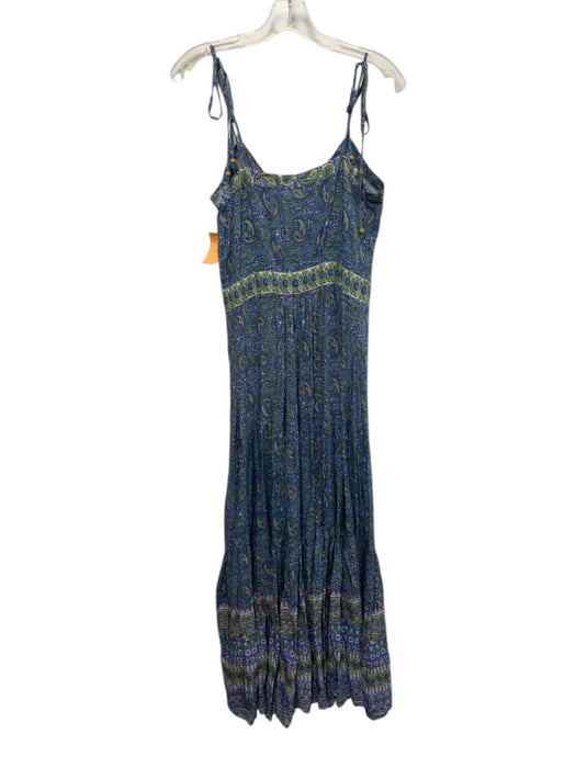 Veronica Beard Size S Blue, Green, White Viscose & Cotton Spaghetti Strap Dress Blue, Green, White / S