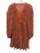 Rebecca Minkoff Size S Orange, Purple, Green Polyester Long puff sleeve Dress Orange, Purple, Green / S