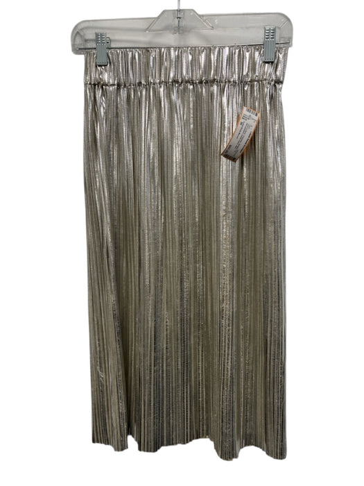 Isabel Etoile Marant Size 36 Gold & Silver Polyester Metallic Foil Midi Skirt Gold & Silver / 36