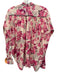 Laurence Bras Size 34 Pink, Black, White Cotton Long Sleeve Floral Print Top Pink, Black, White / 34