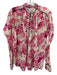 Laurence Bras Size 34 Pink, Black, White Cotton Long Sleeve Floral Print Top Pink, Black, White / 34