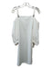 Tibi Size 6 White Polyester Adjustable Strap Off Shoulder Elastic sleeve Dress White / 6