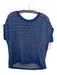 Kate Spade Saturday Size Large Blue & White Cotton & Nylon Knit Short Sleeve Top Blue & White / Large