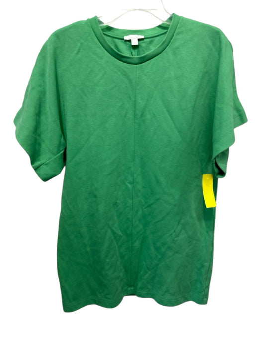 COS Size S Green Cotton Short Dolman Sleeve Paneled Crew Neck Above Knee Dress Green / S