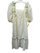 Farm Rio Size S Pastel Yellow, Green & Blue Cotton 1/2 Balloon Sleeve Dress Pastel Yellow, Green & Blue / S