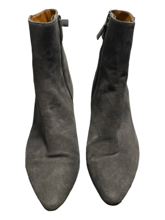 Aquatalia Shoe Size 8.5 Gray Suede Pointed Toe Ankle Height Side Panel Booties Gray / 8.5