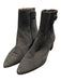 Aquatalia Shoe Size 8.5 Gray Suede Pointed Toe Ankle Height Side Panel Booties Gray / 8.5