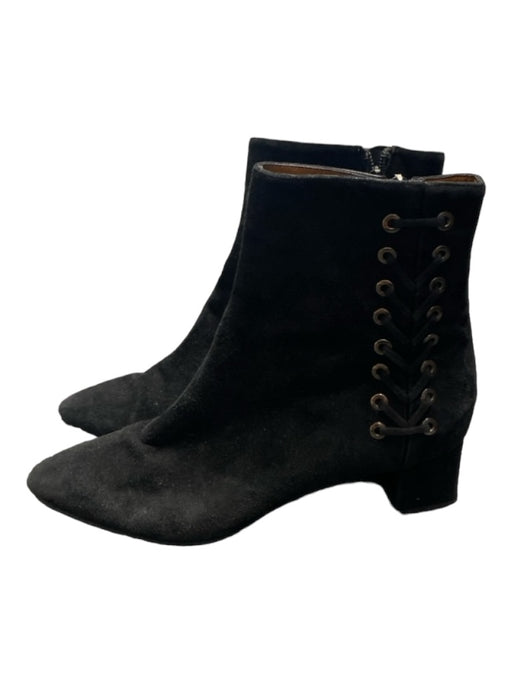 Aquatalia Shoe Size 8.5 Black Suede Pointed Toe Ankle Height Side Panel Booties Black / 8.5