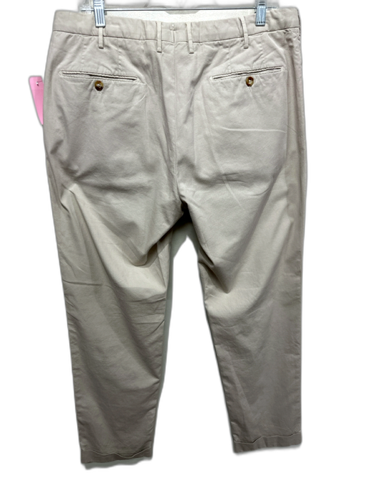 Incotex Size 36 Beige Cotton Blend Solid Khakis Men's Pants Beige / 36