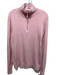 Neiman Marcus Size L Pink Cashmere & Silk Blend Solid Quarter Zip Men's Sweater Pink / L
