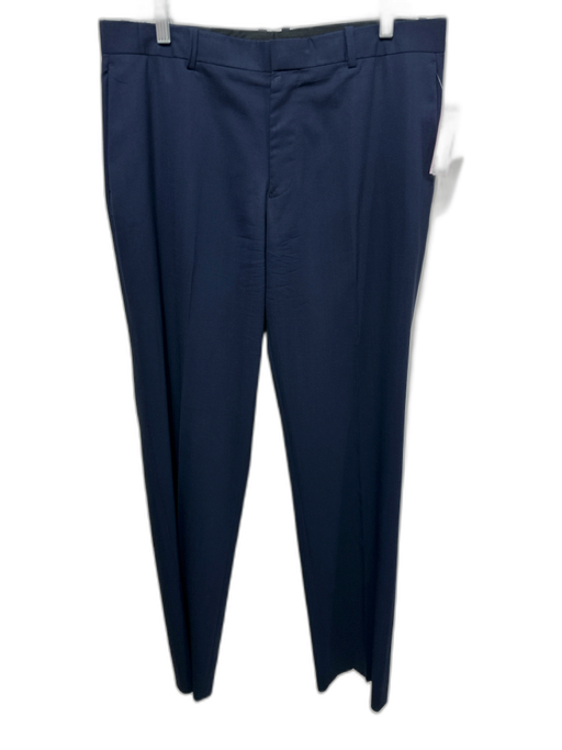 Theory Size 36 Navy Synthetic Solid Dress Men's Pants Navy / 36