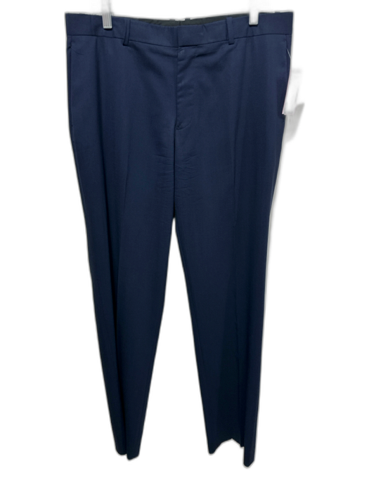 Theory Size 36 Navy Synthetic Solid Dress Men's Pants Navy / 36