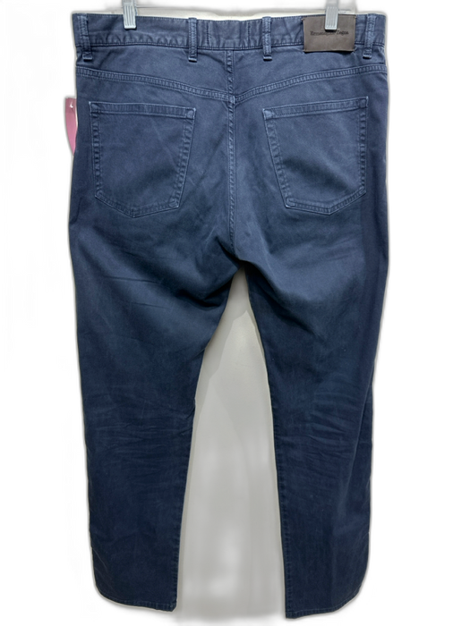 Zegna Size 36 Blue Cotton Solid Khakis Men's Pants Blue / 36