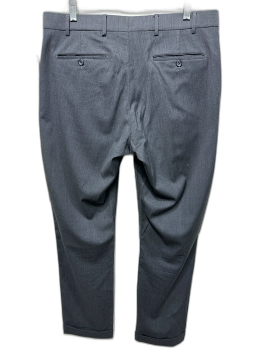 6 East Size 36 Gray Wool Blend Solid Dress Men's Pants Gray / 36