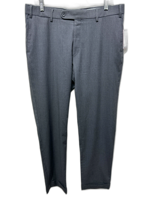 6 East Size 36 Gray Wool Blend Solid Dress Men's Pants Gray / 36