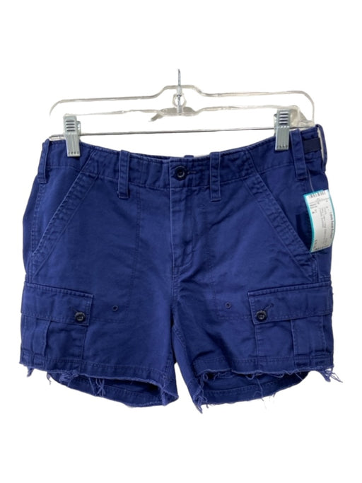 G1 Size 4 Navy Cotton Cargo Button & Zip Front Pockets Shorts Navy / 4