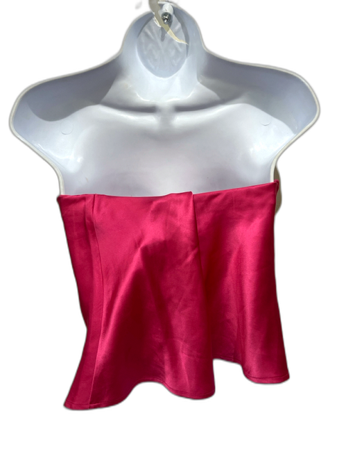 Reformation Size S Hot pink Silk Strapless Cropped Elastic Band Tube Top Top Hot pink / S