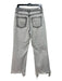 Vervet Size 28 Gray Cotton Denim Raw Hem Distressed Wide Straight Jeans Gray / 28