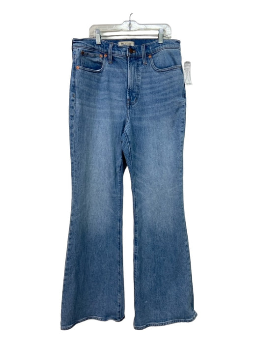 Madewell Size 28 Medium Wash Cotton Denim Button & Zip Flare Jeans Medium Wash / 28