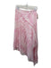 Michael Kors Collection Size 8 Pink & White Silk Tie Dye Draped Asymmetric Skirt Pink & White / 8