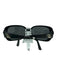 Chanel Black Acetate Square Round Lens Interlocking CC Sunglasses Black