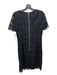 Reiss Size 6 Black Polyester Floral Lace Overlay Princess Seams Round Neck Dress Black / 6