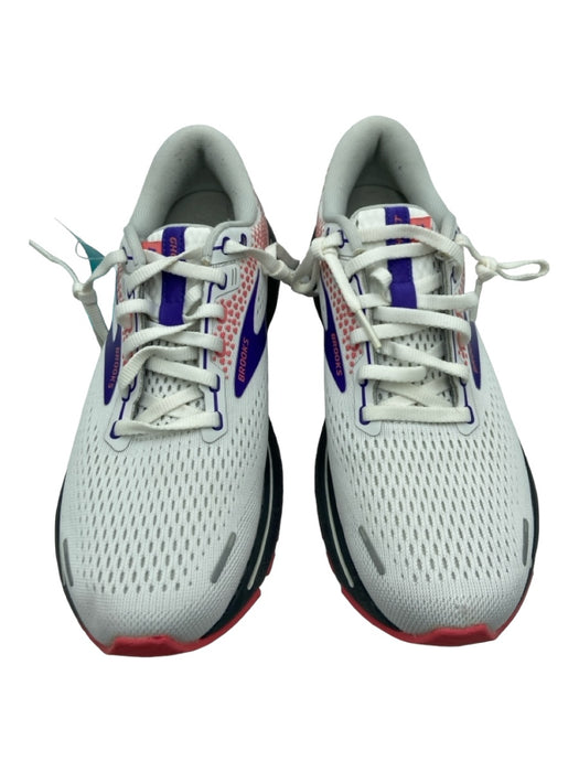 Brooks Shoe Size 9 White Gray Purple Synthetic Lace Low Top Running Sneakers White Gray Purple / 9