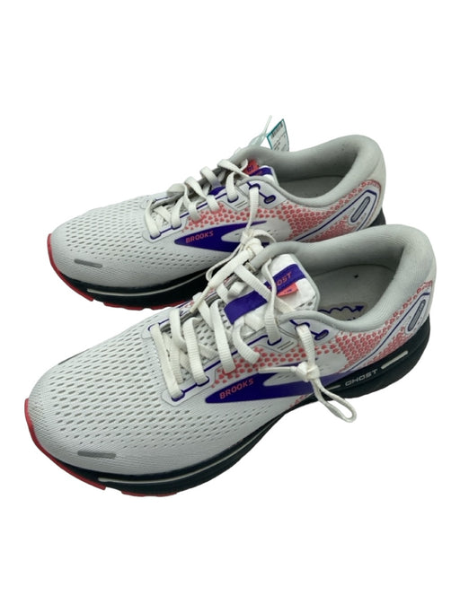 Brooks Shoe Size 9 White Gray Purple Synthetic Lace Low Top Running Sneakers White Gray Purple / 9