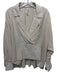 By Anthropologie Size M Cream White Viscose Blend Long Sleeve Collar Boxy Top Cream White / M