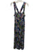 By Anthropologie Size S navy blue & multi Modal Floral & Leaf Print Jumpsuit navy blue & multi / S