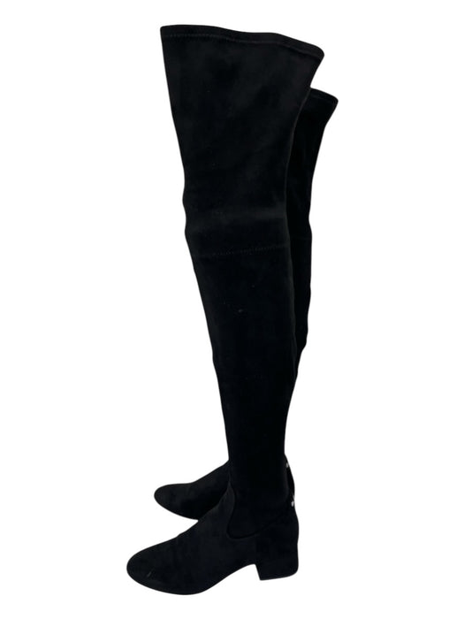 Dolce Vita Shoe Size Est 7 Black Suede Knee High Almond Toe Boots Black / Est 7