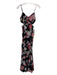 Fame and Partners Size 0 Black & Pink Print Polyester Floral Side Cut Outs Dress Black & Pink Print / 0