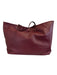 Mulberry Burgundy Red Leather Braided Detail Toggle Close Two Strap Tote Bag Burgundy Red / Large