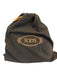 Tod's Brown & Beige Canvas & Leather Top Handle Snake Skin Print Bag Brown & Beige / Large