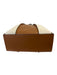 Tod's Brown & Beige Canvas & Leather Top Handle Snake Skin Print Bag Brown & Beige / Large
