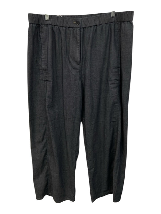 Eileen Fisher Size Est xl Dark Wash Cotton Elastic Waist Chambray pocket Pants Dark Wash / Est xl