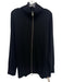 Lafayette 148 Size XL Black Wool Blend Long Sleeve Zip Front turtle neck Sweater Black / XL