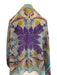 Etro Green, Pink, Purple Fringe Paisley Floral Print Rectangle scarf Green, Pink, Purple / Large
