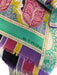 Etro Green, Pink, Purple Fringe Paisley Floral Print Rectangle scarf Green, Pink, Purple / Large