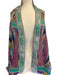 Etro Green, Pink, Purple Fringe Paisley Floral Print Rectangle scarf Green, Pink, Purple / Large