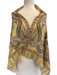 Etro Yellow, Red, Blue Fringe Paisley Rectangle scarf Yellow, Red, Blue / Medium