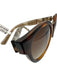 Burberry Mixed Brown Acetate Tortoise Plaid Gold Hardware Round Sunglasses Mixed Brown
