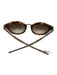 Burberry Mixed Brown Acetate Tortoise Plaid Gold Hardware Round Sunglasses Mixed Brown