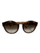 Burberry Mixed Brown Acetate Tortoise Plaid Gold Hardware Round Sunglasses Mixed Brown